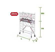 RS Tower 51-S met Safe-Quick 0.75(B) x 2,45(L) x 2.20m vh = 4.20m wh