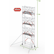 RS Tower 51-S met Safe-Quick 0.75(B) x 1.85(L) x 6.20m vh = 8.20m wh