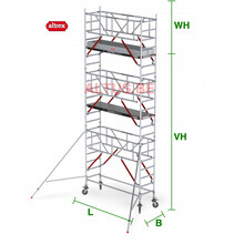RS Tower 51-S met Safe-Quick 0.75(B) x 1,85(L) x 5.20m vh = 7.20m wh