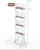 Gevelvrij RS Tower 51-S met Safe-Quick 0.75(B) x 1.85(L) x 8.20m vh = 10.20m wh