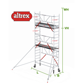 Gevelvrij RS Tower 51-S met Safe-Quick 0.75(B) x 3.05(L) x 4.20m vh = 6.20m wh