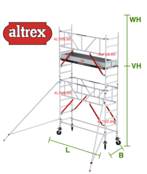 Gevelvrij RS Tower 51-S met Safe-Quick 0.75(B) x 3.05(L) x 3.20m vh = 5.20m wh