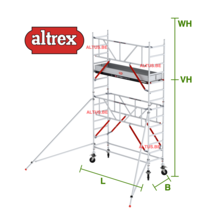 Gevelvrij RS Tower 51-S met Safe-Quick 0.75(B) x 3.05(L) x 3.20m vh = 5.20m wh