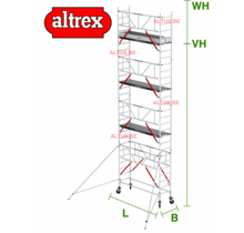 Gevelvrij RS Tower 51-S met Safe-Quick 0.75(B) x 2.45(L) x 7.20m vh = 9.20m wh