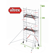 Gevelvrij RS Tower 51-S met Safe-Quick 0.75(B) x 2.45(L) x 4.20m vh = 6.20m wh