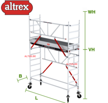 Gevelvrij RS Tower 51-S met Safe-Quick 0.75(B) x 2.45(L) x 2.20m vh = 4.20m wh
