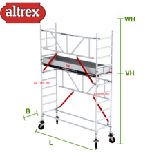 Gevelvrij RS Tower 51-S met Safe-Quick 0.75(B) x 2.45(L) x 2.20m vh = 4.20m wh