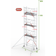 Gevelvrij RS Tower 51-S met Safe-Quick 0.75(B) x 1.85(L) x 6.20m vh = 8.20m wh