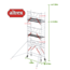 Altrex Gevelvrij RS Tower 51-S met Safe-Quick 0.75(B) x 1.85(L) x 5.20m vh = 7.20m wh
