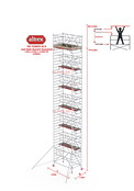 RS TOWER 42-S met Safe-Quick® Guardrail 1,35 x 2,45m x 12,20m VH= 14,20m WH