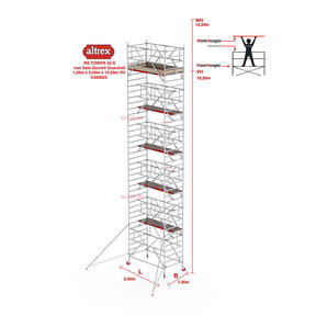 RS-42 Tower Safe-Quick 1,35 x 2,45 x 10,20mVH = 12,20m WH