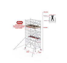 RS TOWER 42-S met Safe-Quick® Guardrail 1,35 x 2,45m x 4,20m VH=6,20mWH