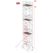RS-42 Tower 1.35m B x 1.85m L x 12.20m Vh = 14.20 wh traditionele opbouw