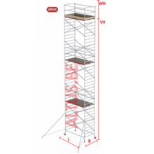 RS-42 Tower 1.35m B x 1.85m L x 11.20m Vh = 13.20 wh traditionele opbouw