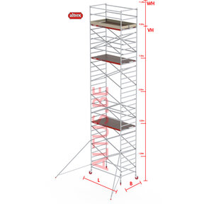 RS-42 Tower 1.35m B x 1.85m L x 9.20m Vh = 11.20 wh traditionele opbouw