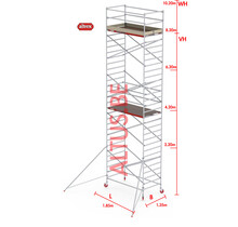 RS-42 Tower 1.35m B x 1.85m L x 8.20m Vh = 10.20 wh traditionele opbouw