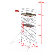 RS-42 Tower 1.35m B x 1.85m L x 5.20m Vh = 7.20 wh traditionele opbouw
