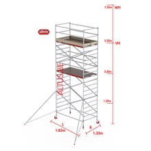 RS-42 Tower 1.35m B x 1.85m L x 5.20m Vh = 7.20 wh traditionele opbouw