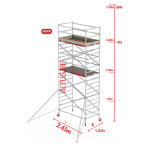 RS-42 Tower 1.35m B x 2.45m L x5.20m Vh = 7.20 wh traditionele opbouw