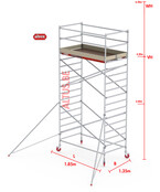 RS-42 Tower 1.35m B x 1.85m L x 4.20m Vh = 6.20 wh traditionele opbouw