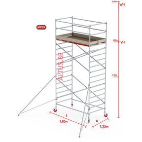 RS-42 Tower 1.35m B x 1.85m L x 4.20m Vh = 6.20 wh traditionele opbouw