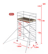 RS-42 Tower 1.35m B x 1.85m L x 3.20m Vh = 5.20 wh traditionele opbouw