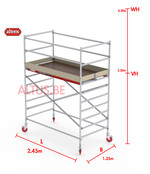 RS-42 Tower 1.35m B x 2.45m L x 2.20m Vh = 4.20 wh traditionele opbouw
