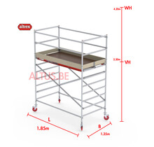 RS-42 Tower 1.35m B x 1.85m L x 2.20m Vh = 4.20 wh traditionele opbouw