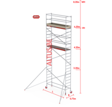 RS-41 Tower 0.75m B x 2.45m L x 6.20m Vh = 8.20 wh traditionele opbouw