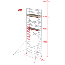 RS-41 Tower 0.75m B x 2.45m L x 6.20m Vh = 8.20 wh traditionele opbouw