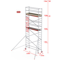 RS-41 Tower 0.75m B x 2.45m L x 5.20m Vh = 7.20 wh traditionele opbouw