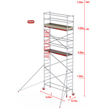 RS-41 Tower 0.75m B x 2.45m L x 5.20m Vh = 7.20 wh traditionele opbouw
