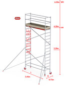 RS-41 Tower 0.75m B x 2.45m L x 4.20m Vh = 6.20 wh traditionele opbouw