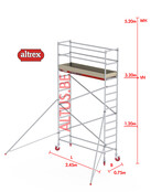 RS-41 Tower 0.75m B x 2.45m L x 3.20m Vh = 5.20 wh traditionele opbouw