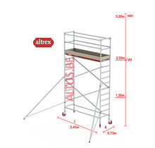 RS-41 Tower 0.75m B x 2.45m L x 3.20m Vh = 5.20 wh traditionele opbouw