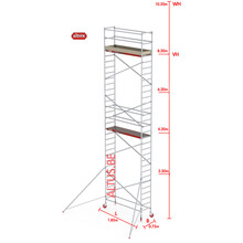RS-41 Tower 0.75m B x 1.85m L x 8.20m Vh = 10.20 wh traditionele opbouw