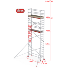 RS-41 Tower 0.75m B x 1.85m L x 6.20m Vh = 8.20 wh traditionele opbouw