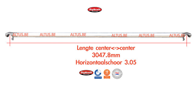 RS60 Horizontale schoor 3.05m