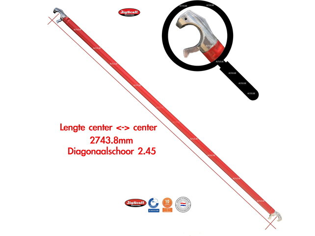 RS60 Diagonale schoor 2.45/2.50