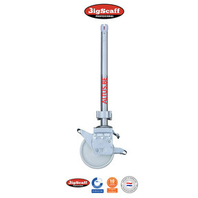 RS60  universeel wiel 200mm met alu spindel