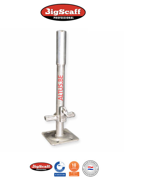 RS60 universele voetplaat met spindel 60cm
