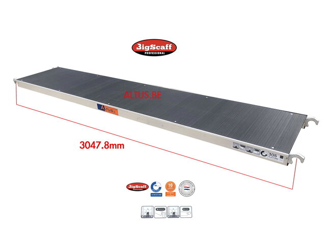 RS60 lichtgewicht platform 3.05 zonder luik Fibertech