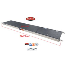 RS60 lichtgewicht platform 3.05 met luik Fibertech