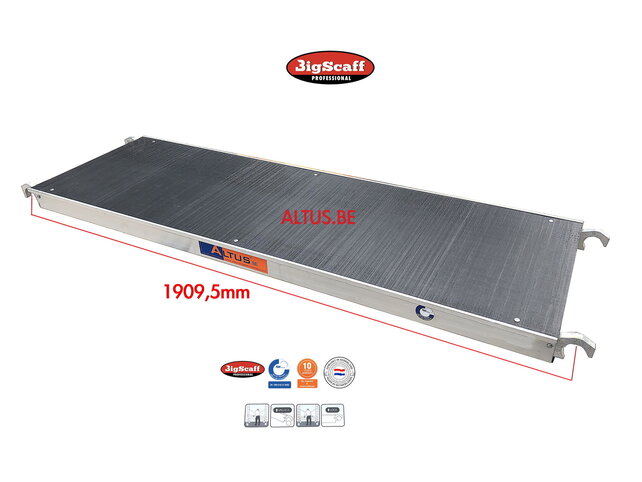RS60 lichtgewicht platform 1.85 zonder luik Fibertech