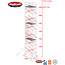bigscaff RS62 Prof. alu rolsteiger 1.35m x 1.85m x 12.20m Ph= 14.20m Wh