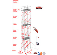 RS62 Prof. alu rolsteiger 1.35m x 2.45m x 11.20m Ph= 13.20m Wh