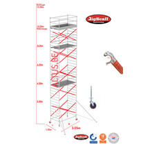 RS62 Prof. alu rolsteiger 1.35m x 3.05m x 10.20m Ph= 12.20m Wh