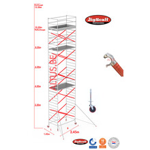 10.20m Stahoogte lengte 2.45m x 1.35m breedte