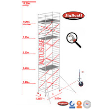 9.20m Stahoogte lengte 3.05m x 1.35m breedte