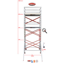 RS62 Prof. alu rolsteiger 1.35m x 3.05m x 6.20m Ph= 8.20m Wh